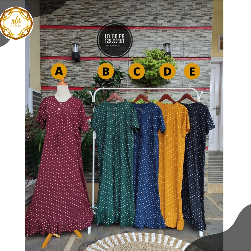 Product image Rambe Batik Indonesia - Dress Serut Titik Premium Allsize E