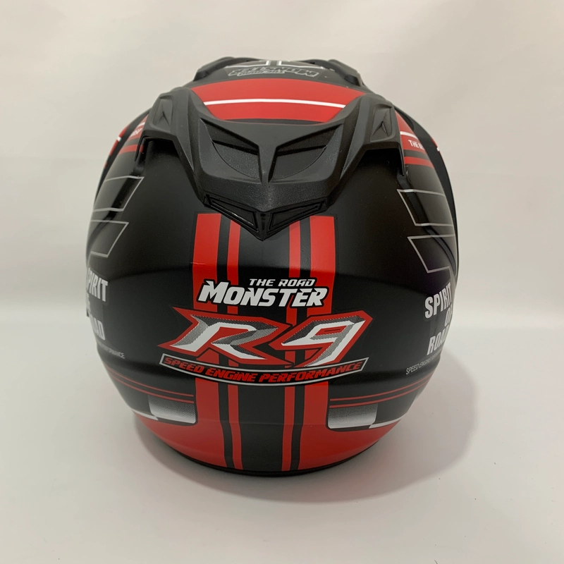 Product image CRX Helmet - Helm JP7 R9 Merah Hitam Doff - Double Visor (Kaca Clear & Smoke) Helm SNI Helem Dewasa L R9 Merah Doff