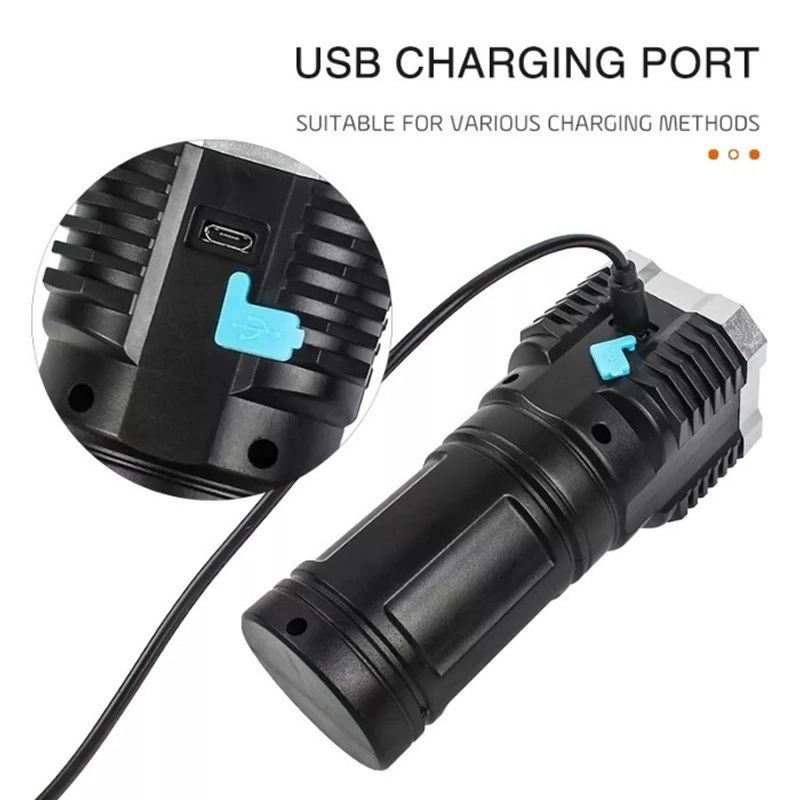 Product image KAMJE Senter Led Super Terang Jarak Jauh COB Rechargeable 4 Mode Mata KMJ062 all variant all variant
