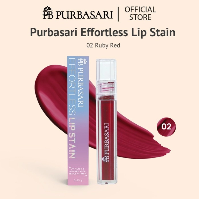 Product image Purbasari - EFFORTLESS LIP STAIN 3.65gr 02 RUBY RED