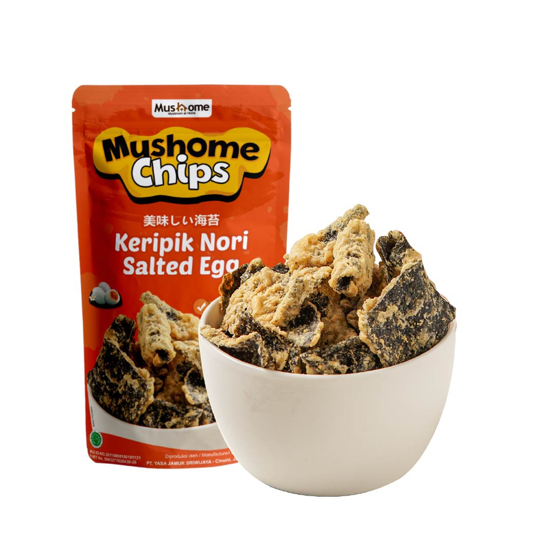 Product image Mushome Official - Keripik Nori Rasa Salted Egg / Kaya Serat / Sumber Protein / Gluten Free 60gr Salted Egg