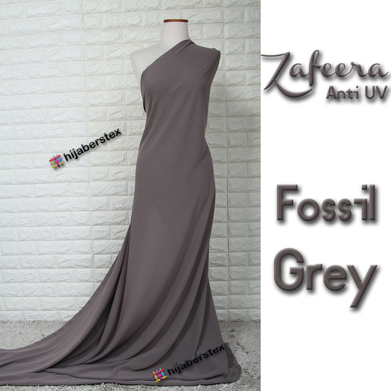 Product image Hijaberstex - HijabersTex 1/2 Meter Kain ZAFEERA ANTI UV 1/2 Meter Fossil Grey