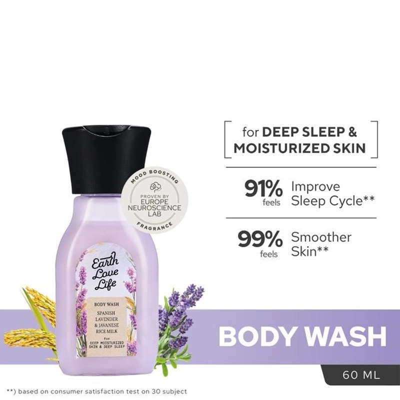 Product image SUPLAI SHOP - Sabun Mandi Cair Earth Love Live Body Wash 60 ml Lavender