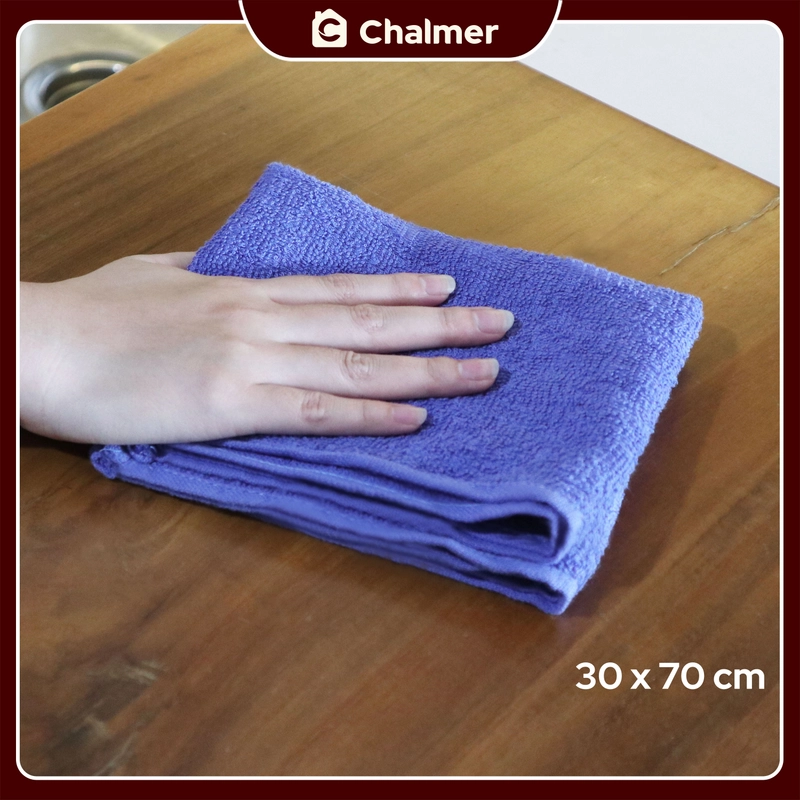 Product image Chalmer - Handuk Kecil Chalmer 30x70 cm Handuk Olahraga Tangan Wajah Lap Serbaguna 30x70 cm Biru Sedang