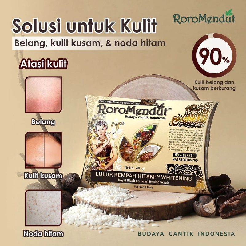 Product image Scrub Wajah Lulur dan Masker Rempah Hitam Whitening 40gr Lulur Rempah Hitam