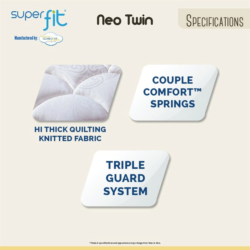 Product image Comforta - SUPERFIT By Comforta Springbed Neo Twin Fullset 90x200 PUTIH