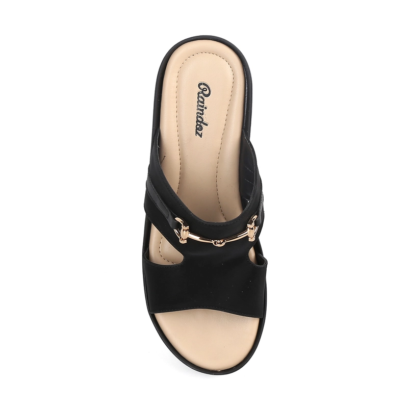 Product image Catenzo Official - Raindoz - Sandal Wedges Casual Wanita Hitam RMH 349 36 Hitam