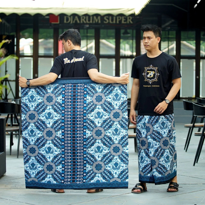 Product image Khisna collection - Sarung dewasa motif batik gurda Kawung Allsize Biru