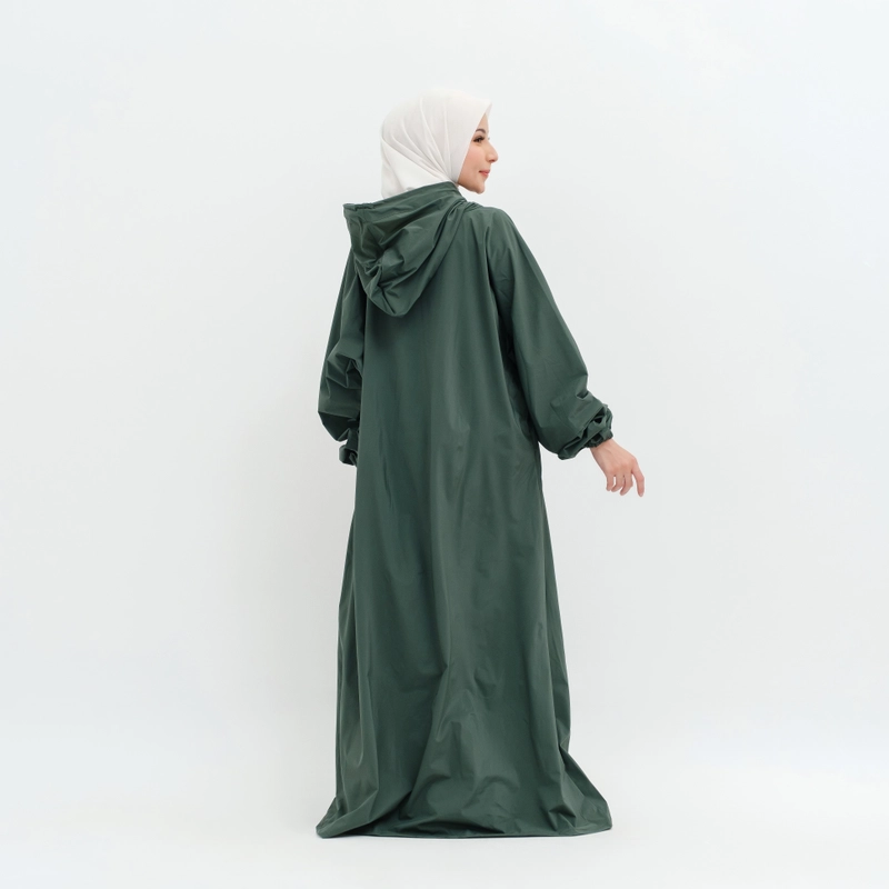 Product image South Legend - Jas Hujan Gamis Wanita Muslimah Premium Zipper by Hijas ALLSIZE FIT TO 2XL ARMY NON ZIPPER