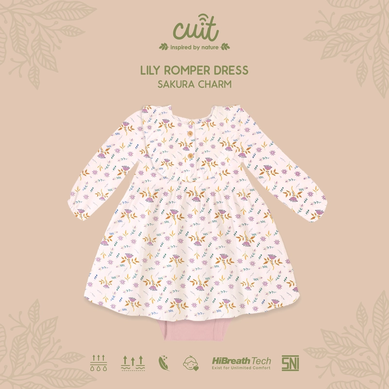Product image Kintakun Baby - [RAYA SERIES] KINTAKUN BABY X CUIT Lily Jumper Dress Bayi Anak Perempuan Tangan Panjang 3 Bulan - 2 L (1-2 Tahun) Sakura Charm
