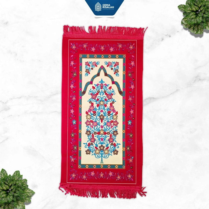 Product image Gema Risalah - Hampers Gift Set Ibadah Quran Hafalan Al Mumtaz dan Sajadah Turkiye Premium Anti Slip Hampers Merah