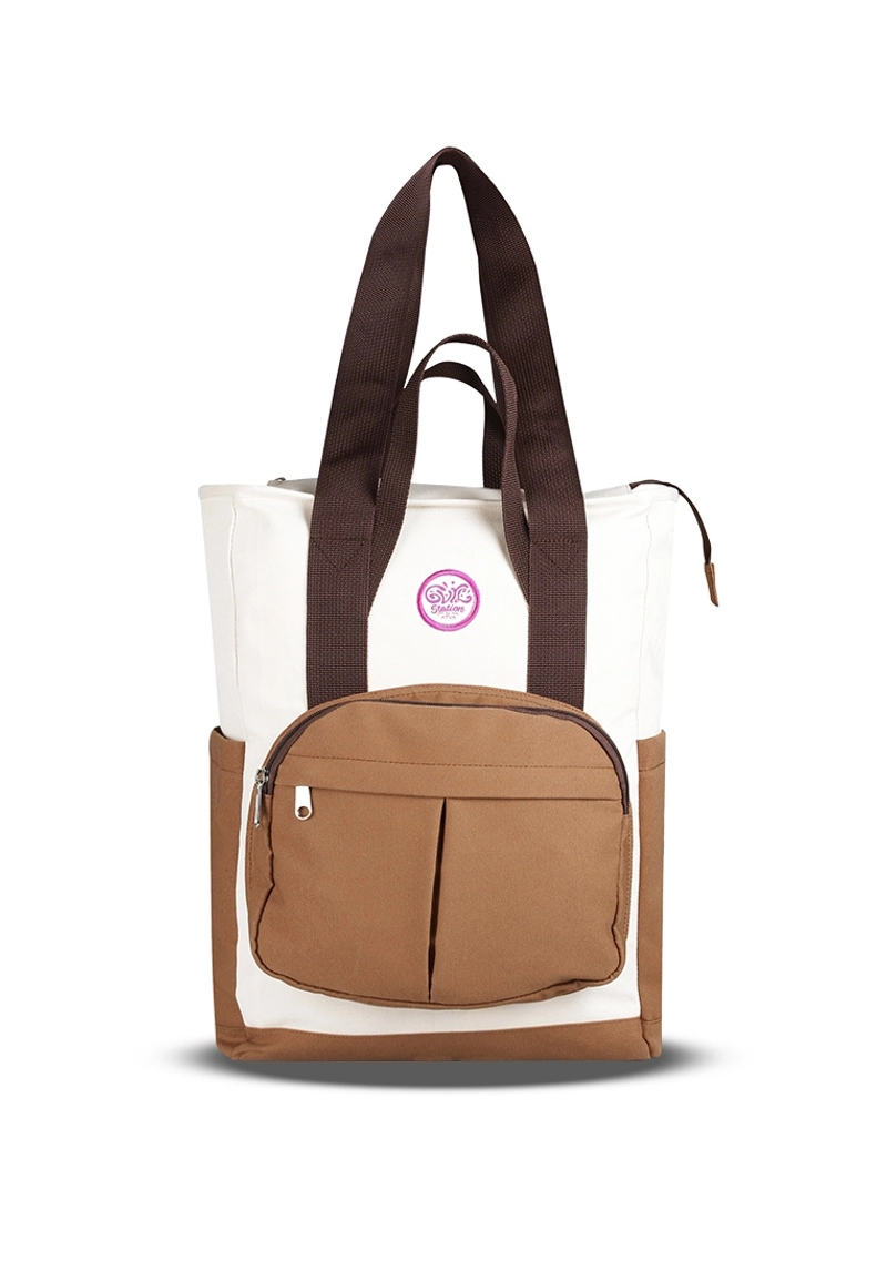 Product image Atva Bags - Atva Bags - Tas Ransel Harian/Daily Backpack Totebag Kanvas dari Girl Station Hanna Series 37x28x14cm Cream Cinnamon