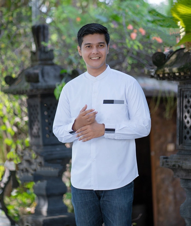 Product image Juragan Kurta - Baju koko pria dewasa baru simpel motif baskara M Koko baskara putih