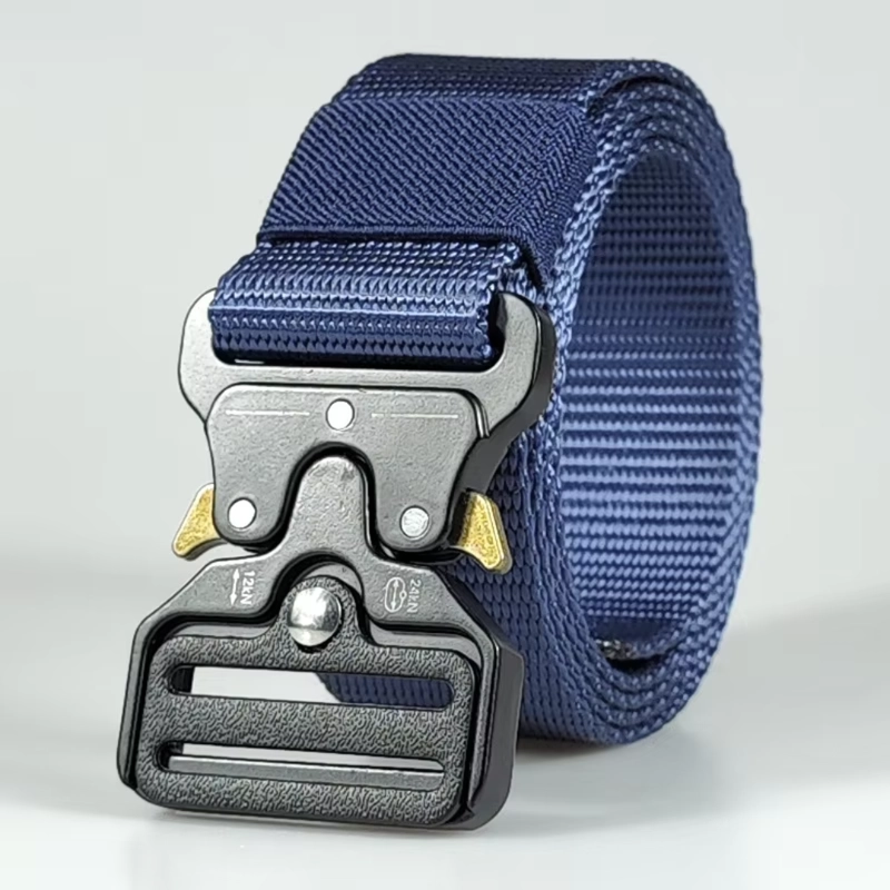 Product image KAHASIL - Ikat Pinggang Sabuk Gesper Pria Tactical Nylon Kanvas Kepala Besi Panjang 120cm KHBELT55 all variant NAVY