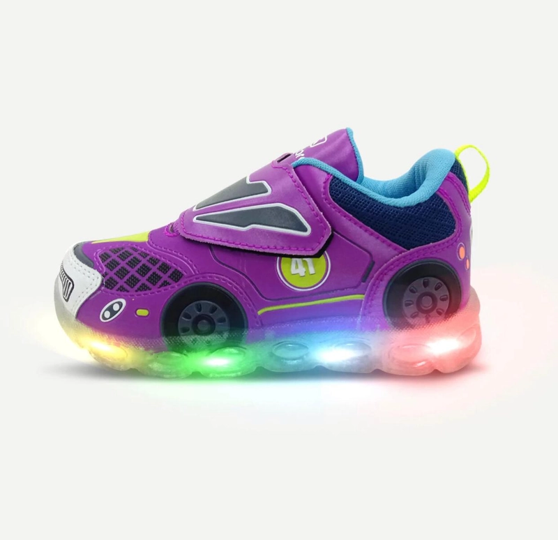 Product image Record - RECORD SEPATU LED ANAK I SUPER KIDS 04-B I Original Mobil Cars 31 UNGU/BIRU MUDA