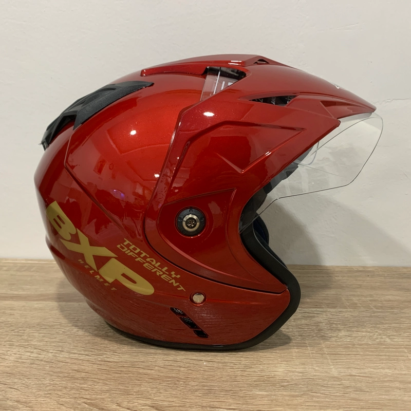 Product image Helm GL Merah Glossy Polos Solid - Single Visor (Kaca Clear) Helm SNI Helem Dewasa L GL Merah Glossy