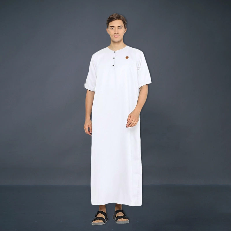 Product image Kawan Muslim - Gamis Pria Toyobo Premium Jubah Pria Polos Lengan Pendek Baju Muslim PUTIH XL