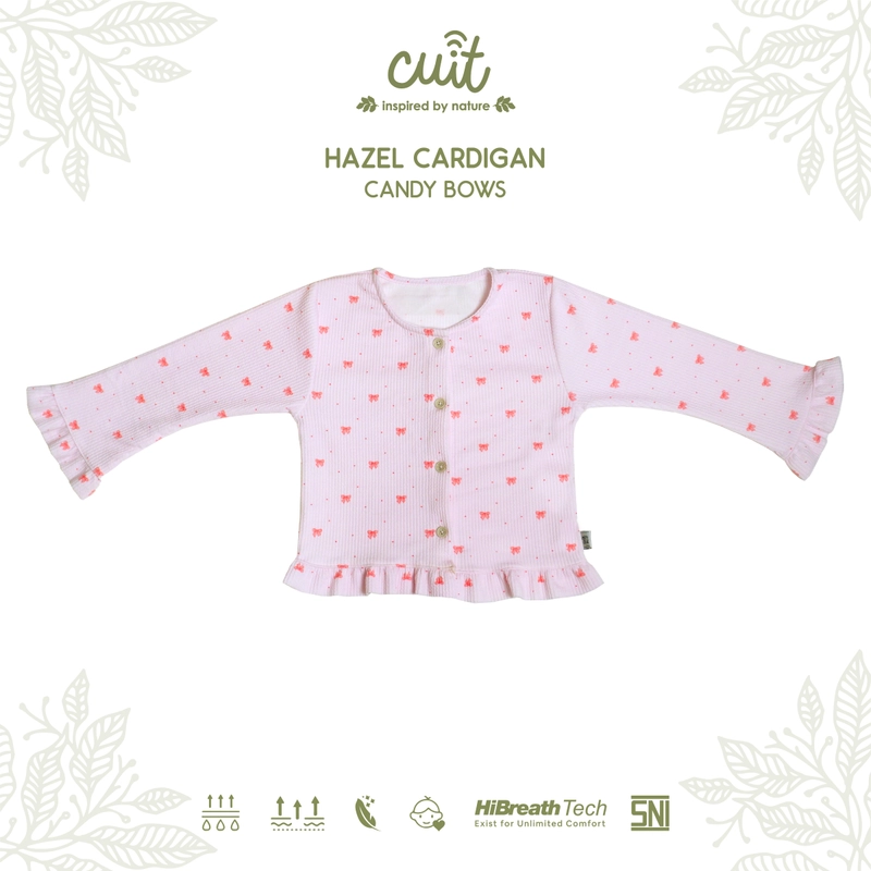 Product image Kintakun Baby - KINTAKUN BABY X CUIT Hazel Cardigan Rib Motif Kardigan Bayi Anak Perempuan 1-6 Tahun L (1-2 Tahun) Candy Bows