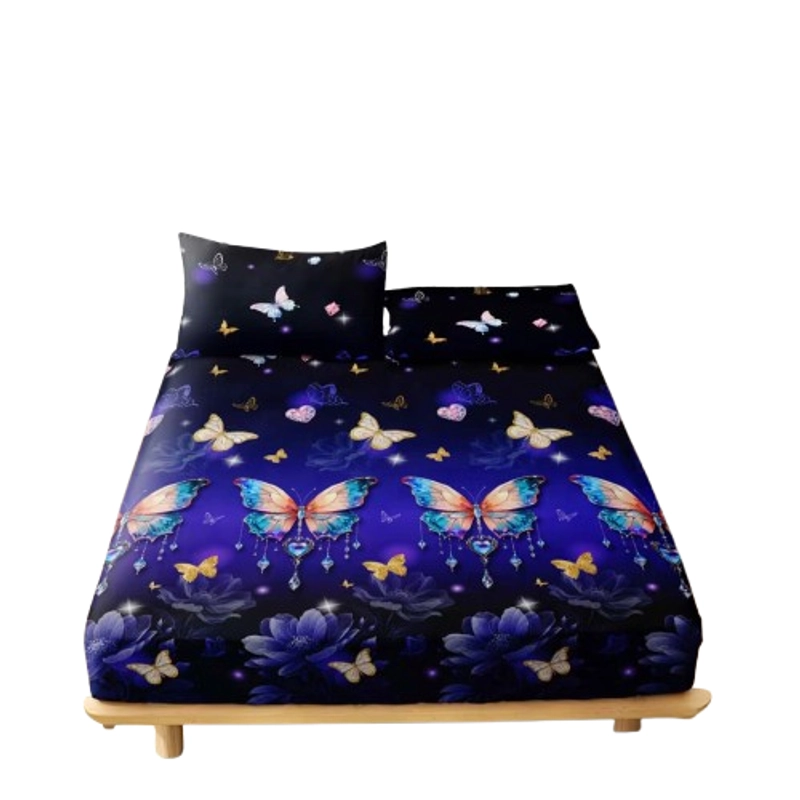 Product image Galeripuko - Sprei Katun Premium Motif CRYSTAL FLUTTER 120 X 200 CRYSTAL FLUTTER