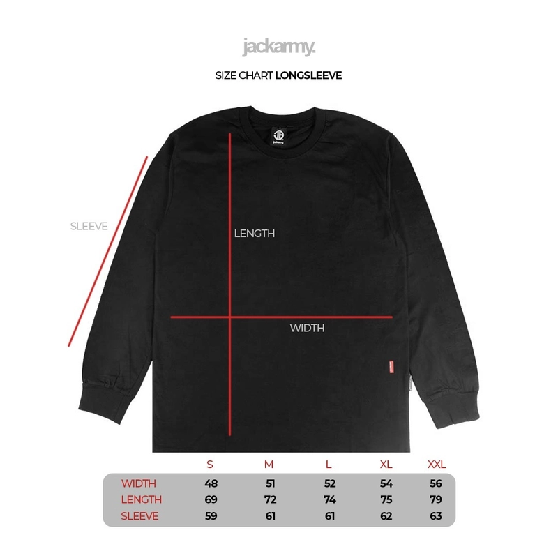 Product image Jackarmy - Long Sleeve Basic Black S HITAM