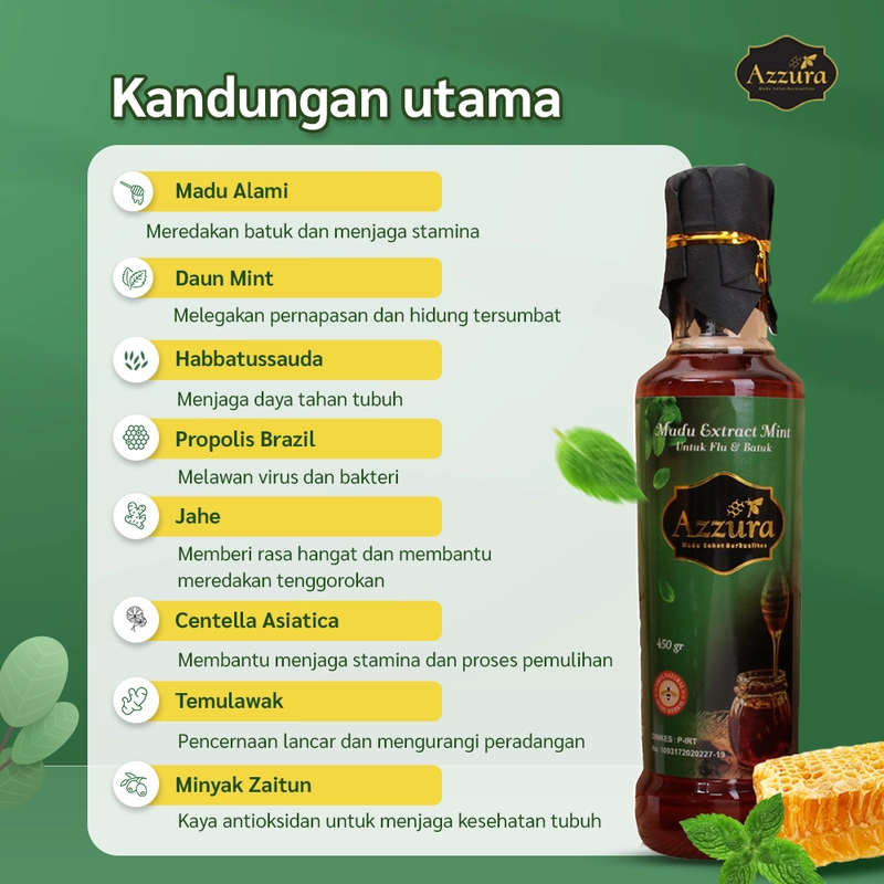 Product image Madu Azzura - Madu Extract Mint 300 gr