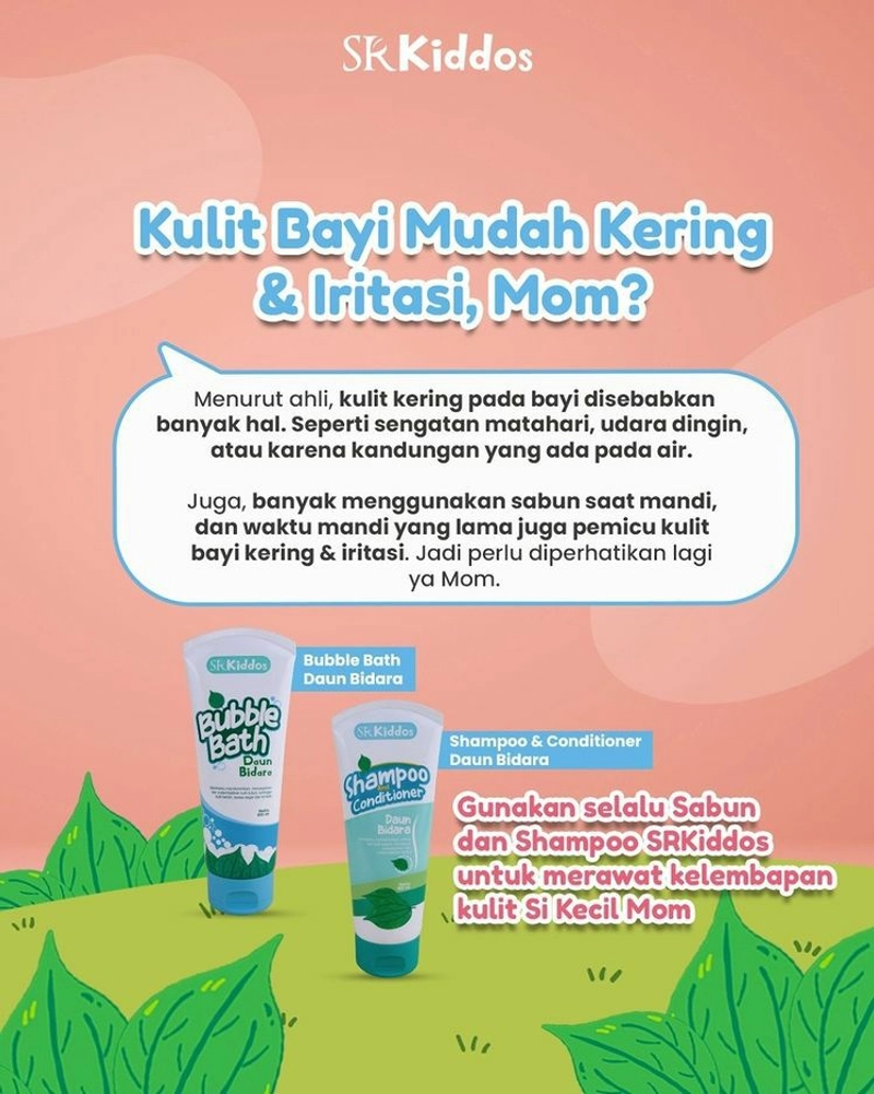 Product image SR12 Jatim - Baby Care Package SRKiddos Shampoo & Conditoner Sabun Mandi Bayi Lotion Telon Bayi 300 ml Bubble Bath
