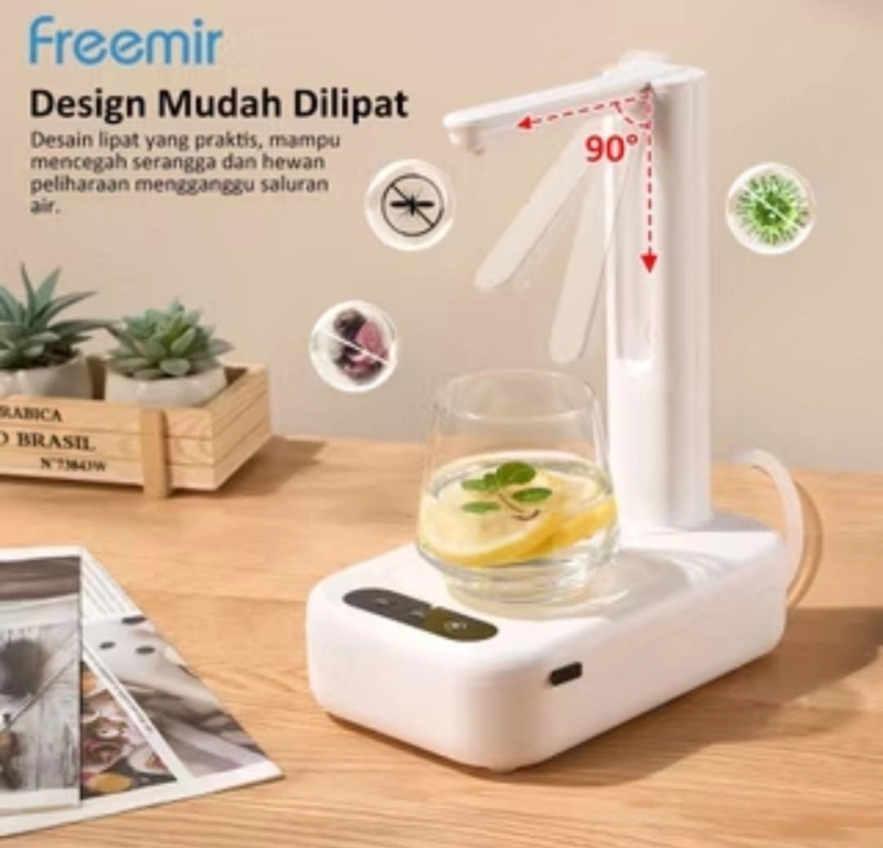 Product image Rizki Electronics - freemir Pompa Galon Otomatis Elektrik charge usb putih