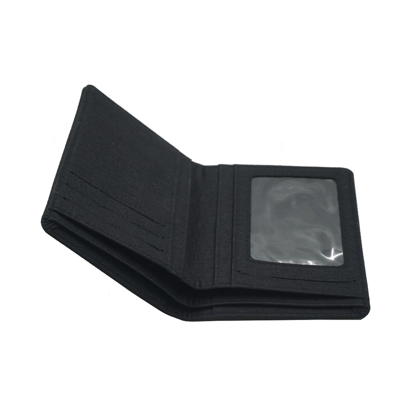 Product image Martinversa WL17 Dompet Lipat Uang Persegi Man Wallet Kain Kanvas Free Size Hitam
