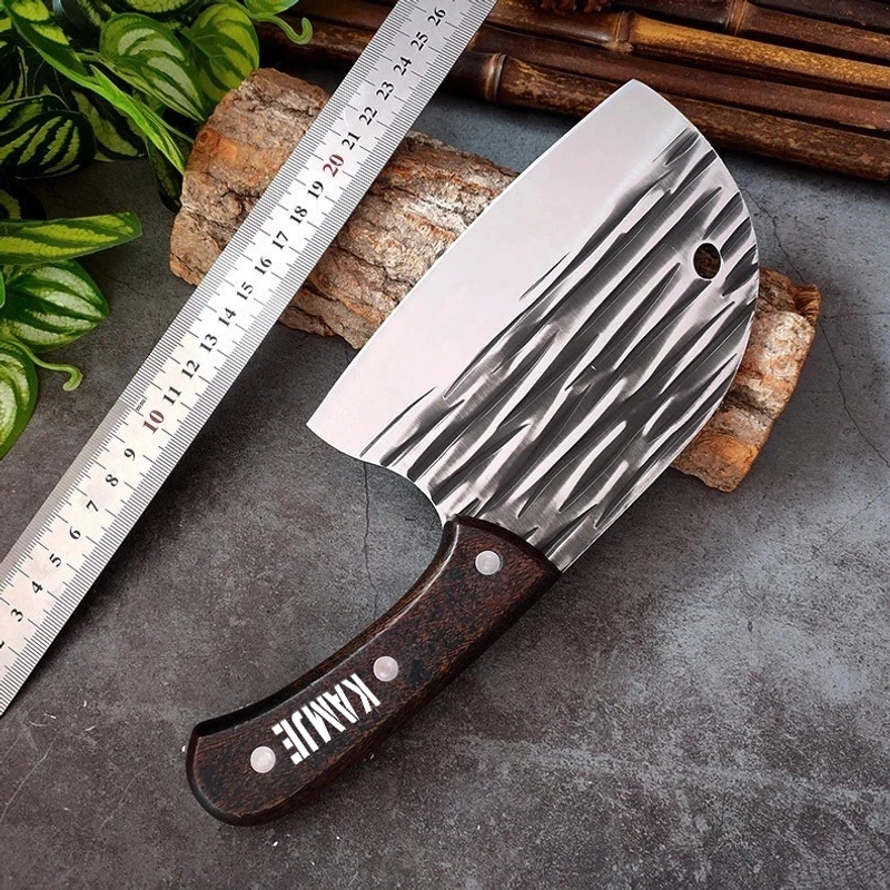 Product image KAMJE Pisau Dapur Daging Super Tajam Baja Anti Karat Stainless KMJ049 25 X 9.5 CM HITAM
