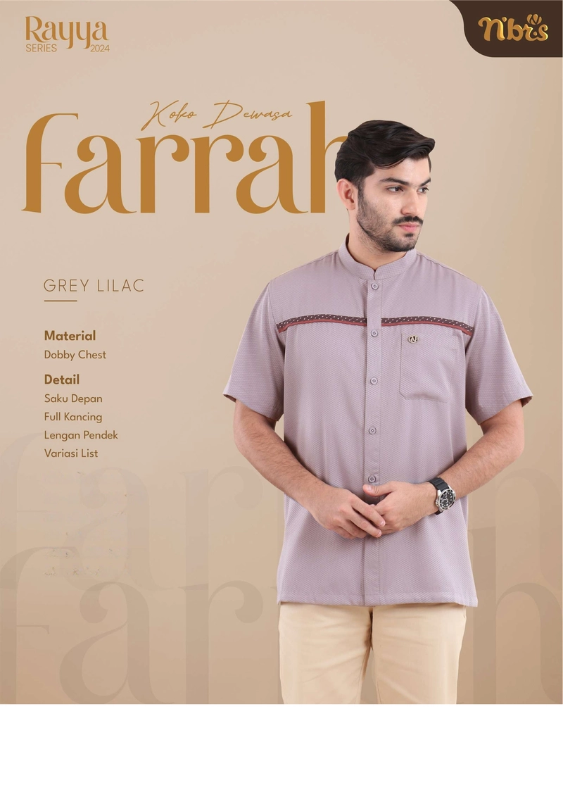 Product image Nibras Bandung - Sarimbit Rayya Series 2024 Farrah Dry Rose XS Koko Ayah