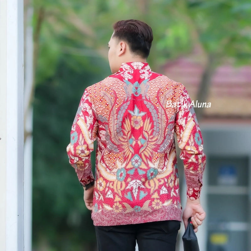 Product image Batik aluna - Kemeja batik pria lengan panjang premium furing batik cowok modern reguler aluan117 S BATIK
