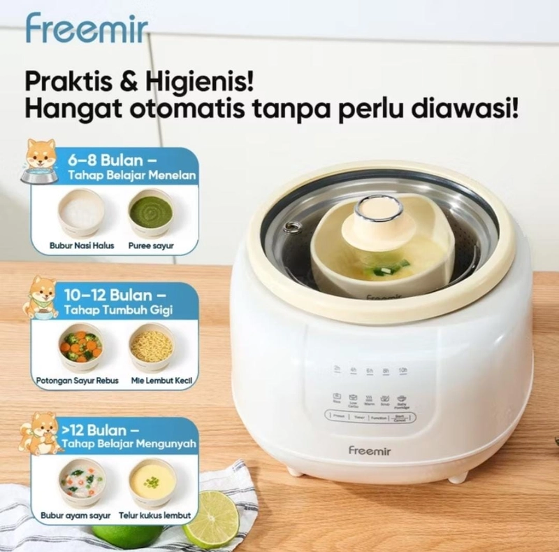 Product image Rizki Electronics - FREEMIR SLOWE RICE COOKER 1,5 LITER PUTIH