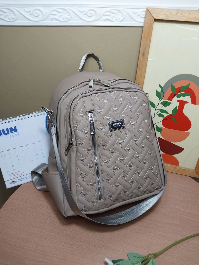 Product image CBL - Ransel SHAFIRA - Tas Ransel Backpack Wanita Bordir Waterproof Bahan Nilon Premium Double Tali Untuk Small_Medium Coklat_Mocca