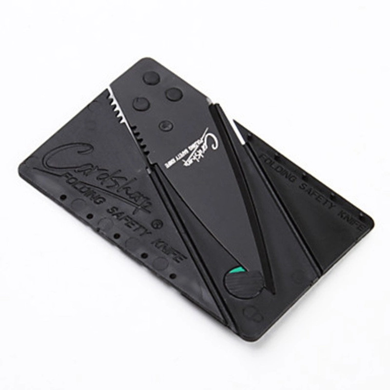 Product image Pisau Lipat Survival Sinclair Anti Karat Model Kartu Card Sharp Knife A116 HITAM