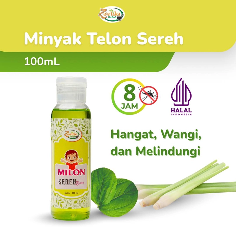 Product image Zeeida Herbal - Minyak Telon Sereh Menghangatkan Melindungi Dari Gigitan Serangga 30Ml Milon Sereh