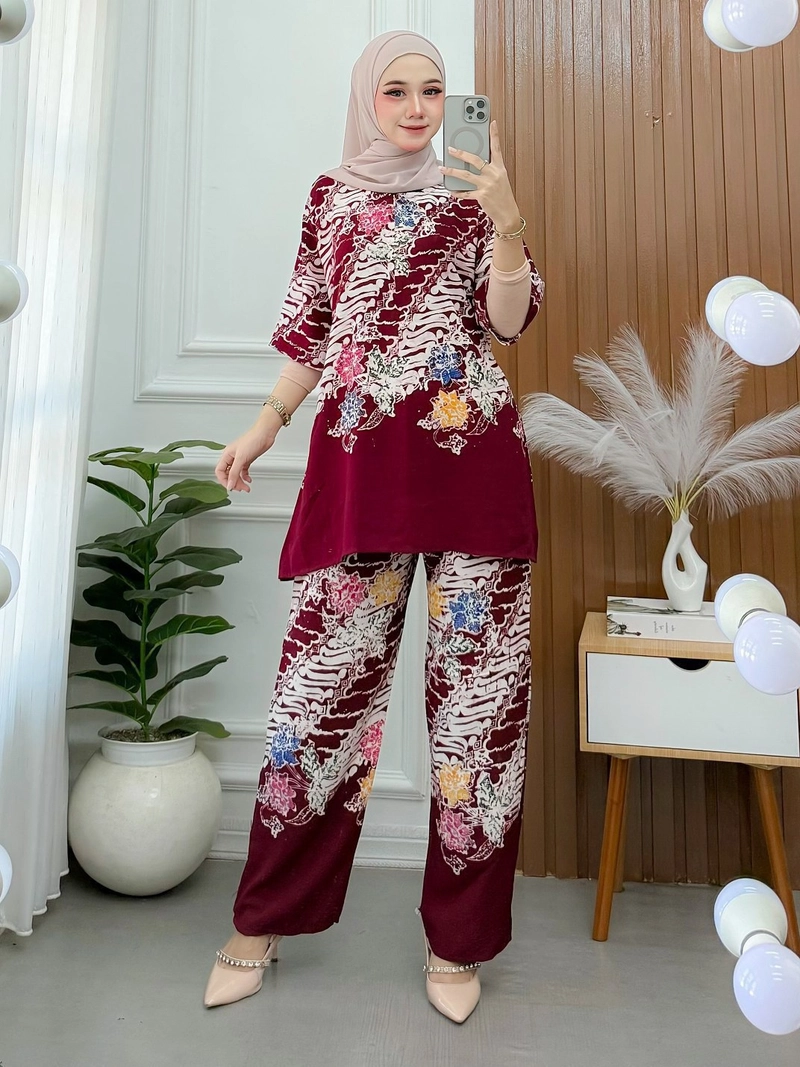 Product image Batik Ayodha - SETELAN CAP LERENG ALLSIZE STANDART Allsize A