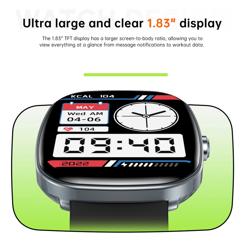 Product image Mitimes - Mitimes Smart Watch S5 Bluetooth Phone Call 1.83 Inch Black