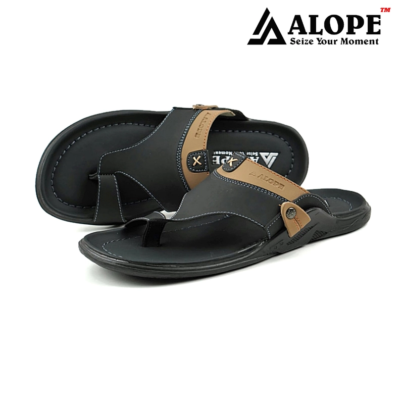 Product image ALOPE OFFICIAL - BUY 1 GET 1 SANDAL ALOPE SANDAL PRIA H 18 KULIT SINTETIS ANTI SLIP 39 hitam