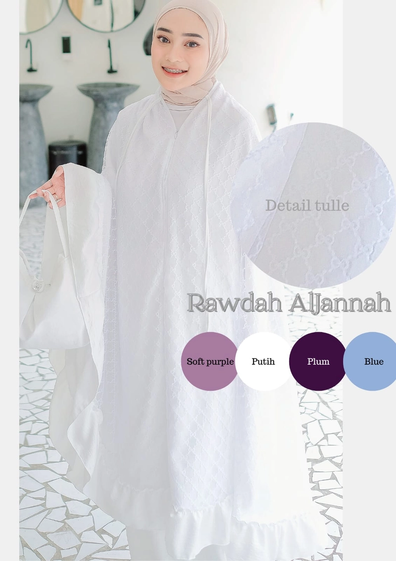 Product image AL Irsyad Store - MUKENA DALANOVA RAWDAH AL JANNAH Free parfum mymozza JUMBO BLUE
