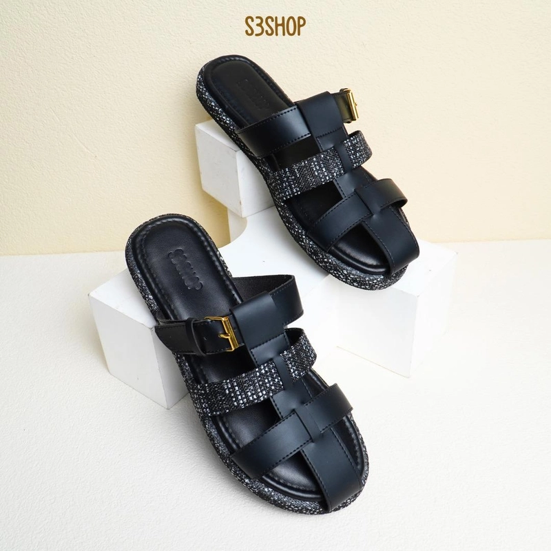 Product image S3SHOP - Sandal JOAN S3shop Sandal Wanita Premium Karet Sendal 37 Black