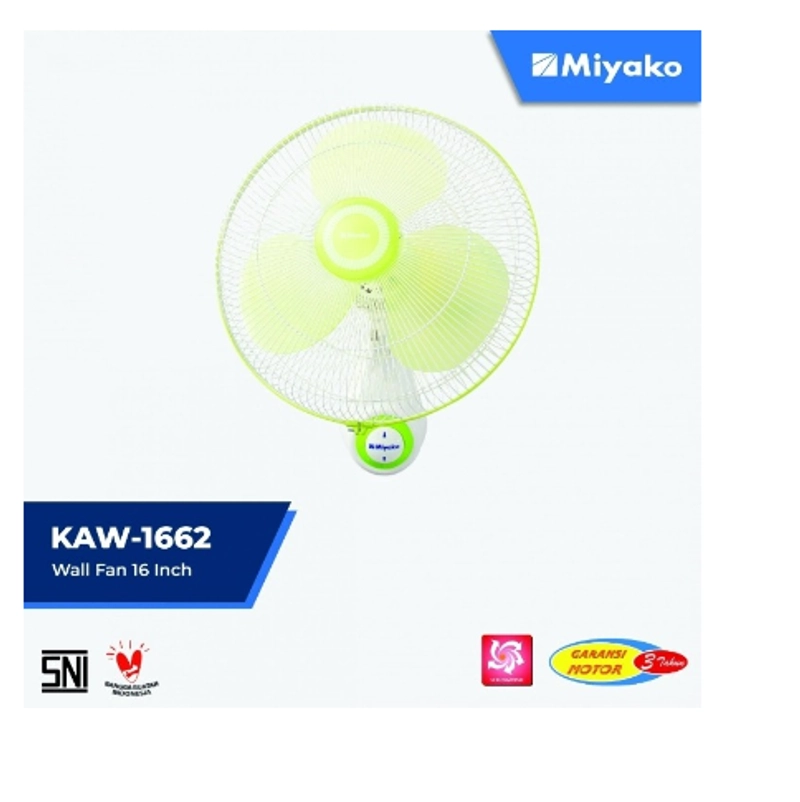 Product image UTAMAMEGA - Kipas Angin Dinding Miyako KAW 1662 PL Type KAW-1662 PL