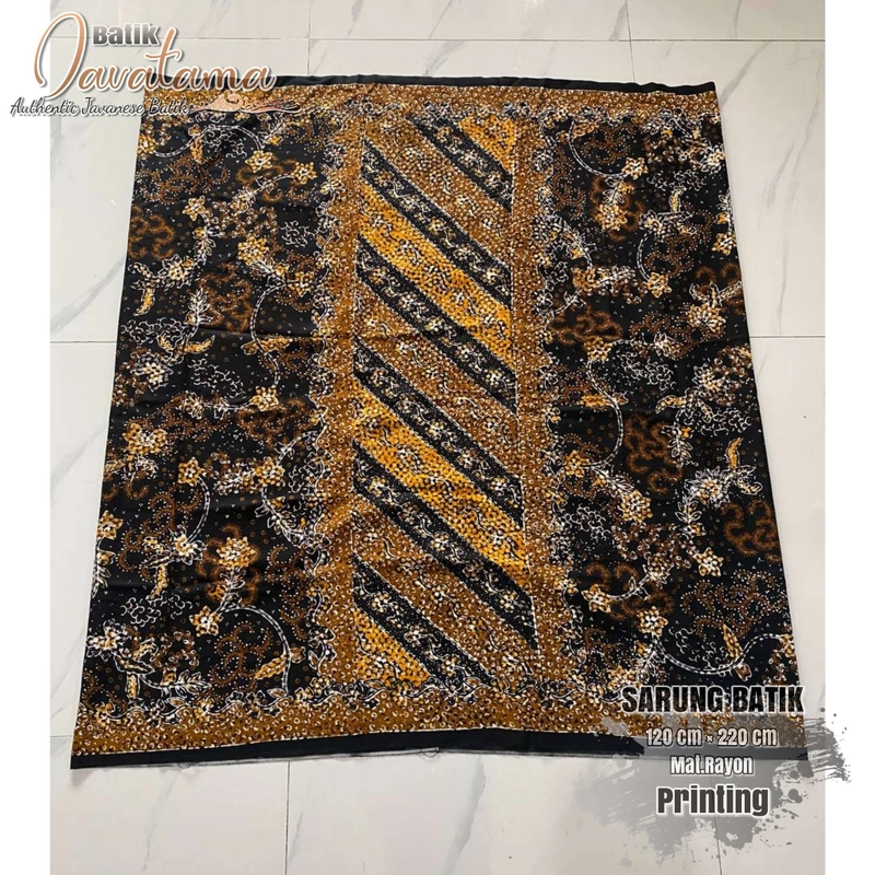 Product image Javatama - Sarung batik Gus iqdam laseman 320 Hitam Kuning