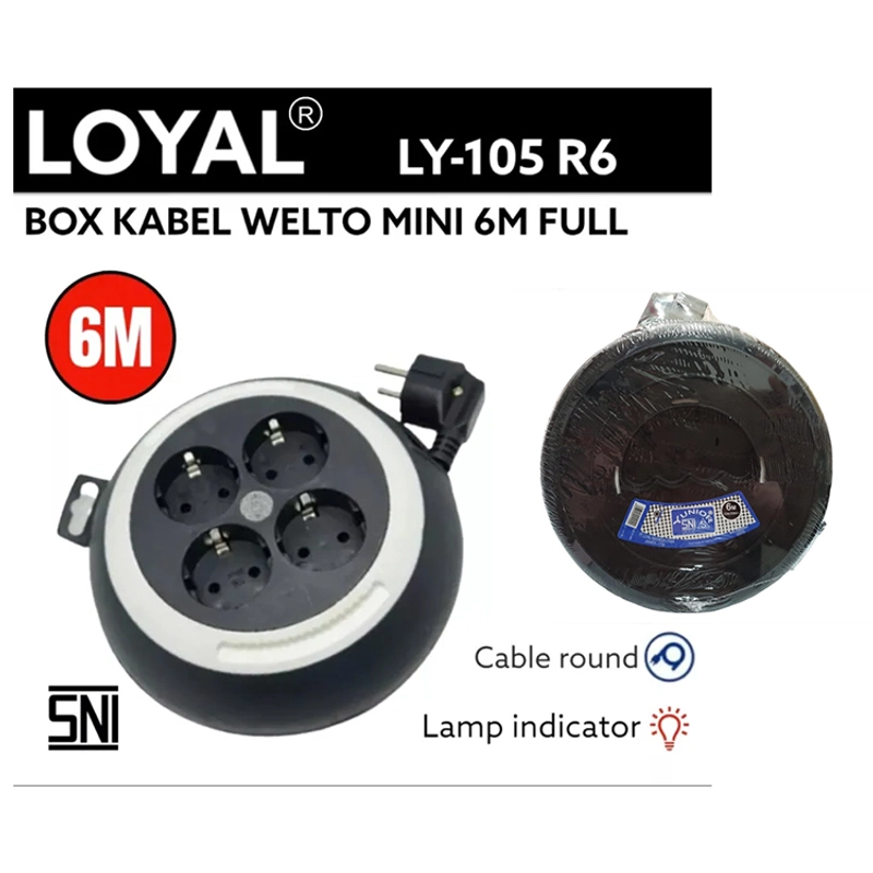 Product image UTAMAMEGA - Kabel Rol Mini Loyal LY105R6 Full 6 meter Type LY105R6