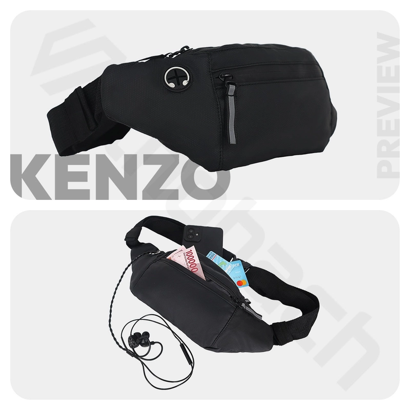 Product image Thobach official - THOBACH Waistbag Anti Air Waterproof KENZO ALL SIZE BLACK