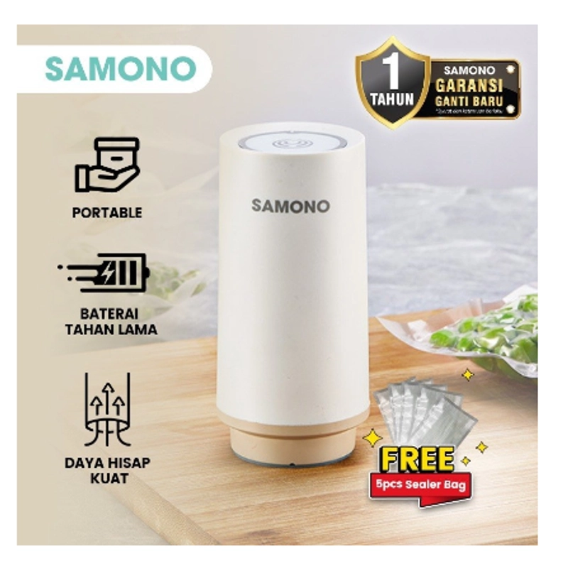 Product image UTAMAMEGA - Samono SW-VAP10 Vacuum Sealer Air Pump Mesin Pompa Vakum Plastik Makanan Rechargable Type SW-VAP10