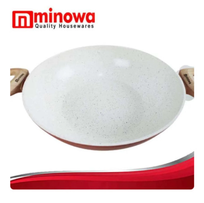 Product image UTAMAMEGA - Minowa/ Yoshikawa Panci / Wajan / Teflon Marble 30 cm Anti Lengket Type 30CM