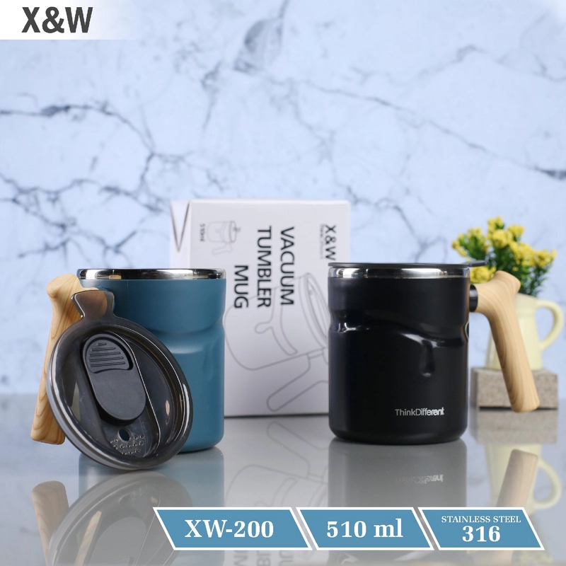 Product image Orinoco Smart Living - X&W Mug Estetik Gagang Motif Kayu 500 ML Tahan Panas & Dingin Cangkir Kopi Teh XW-200 500 Navy