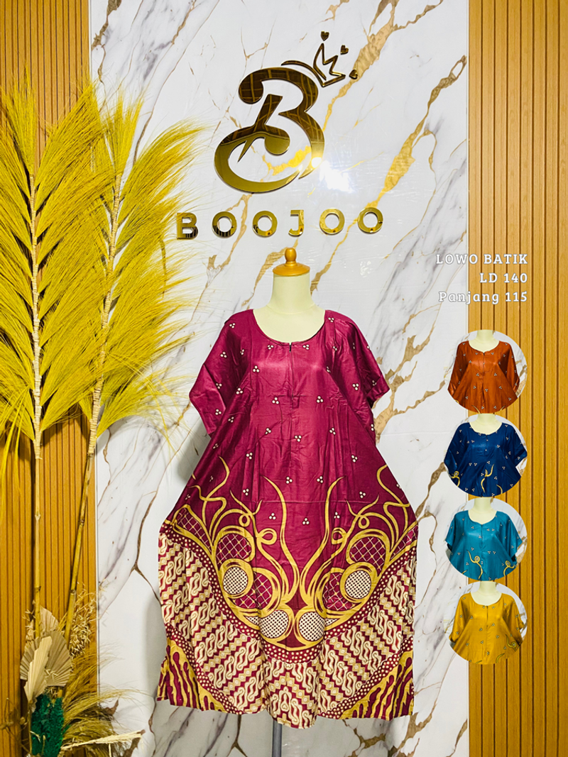 Product image Boojoo-Paket 3 PCS Daster Batik Motif Baru Jumbo LD 140 Busui Friendly All Size <100kg Paket 3Pcs Random