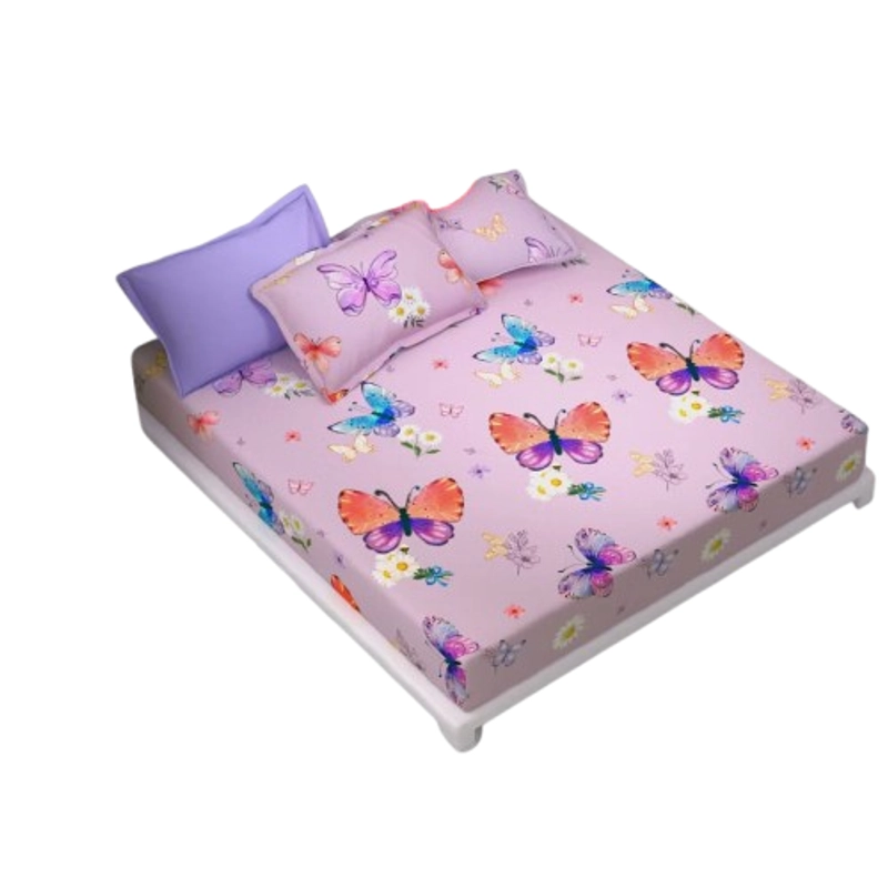 Product image Galeripuko - Sprei Katun Premium Motif YUNABI LILAC 120 X 200 YUNABI LILAC