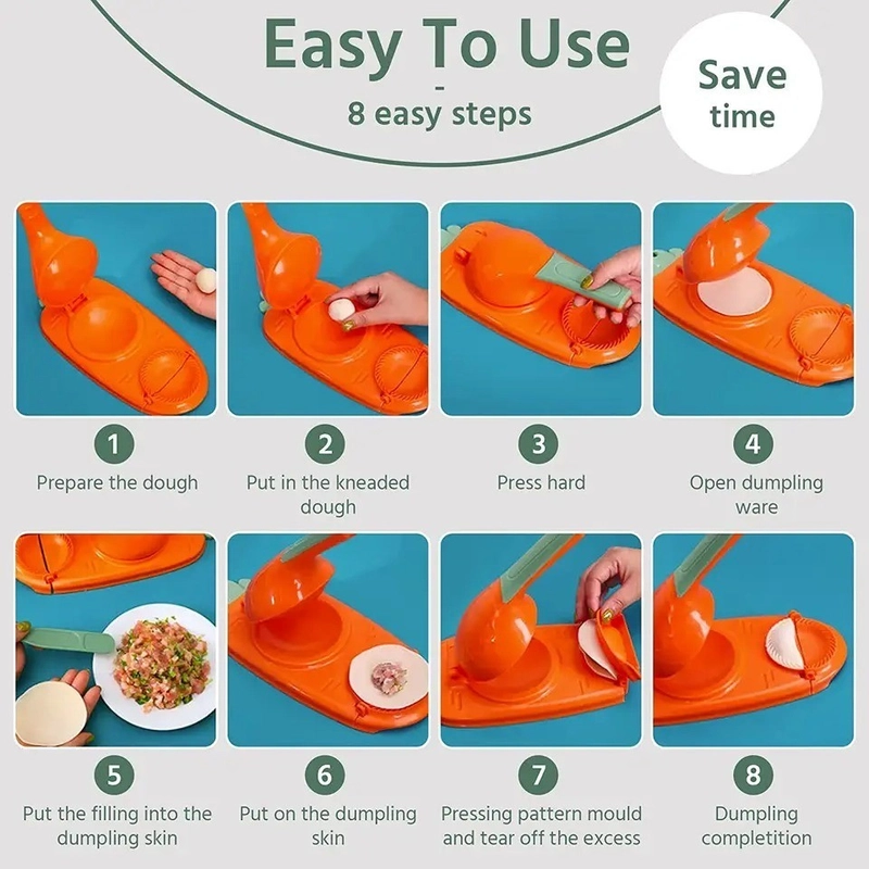 Product image KAMJE Cetakan Pastel Cireng Isi Ayam Suwir Pangsit Press Adonan 2in1 KMJ021 KMJ021 ORANGE